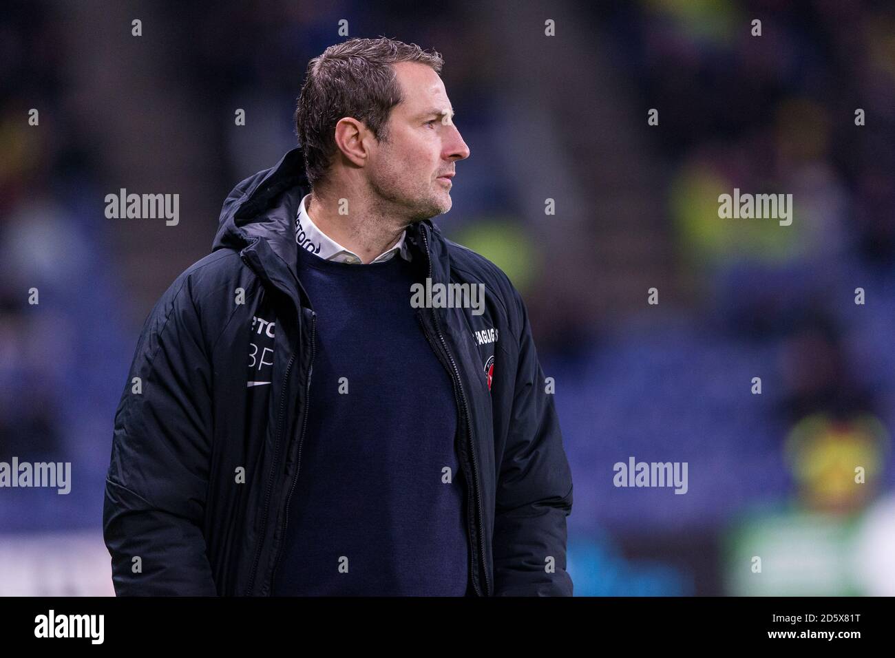 Brondby, Dänemark. Dezember 2019. Cheftrainer Brian Priske vom FC Midtjylland beim 3F Superliga-Spiel zwischen Broendby IF und dem FC Midtjylland im Brondby Stadium. (Foto: Gonzales Photo - Thomas Rasmussen). Stockfoto