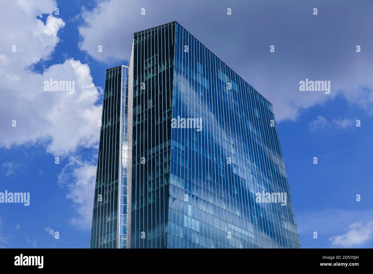 Deutschland, Frankfurt, oberer Teil der Europäischen Zentralbank Stockfoto