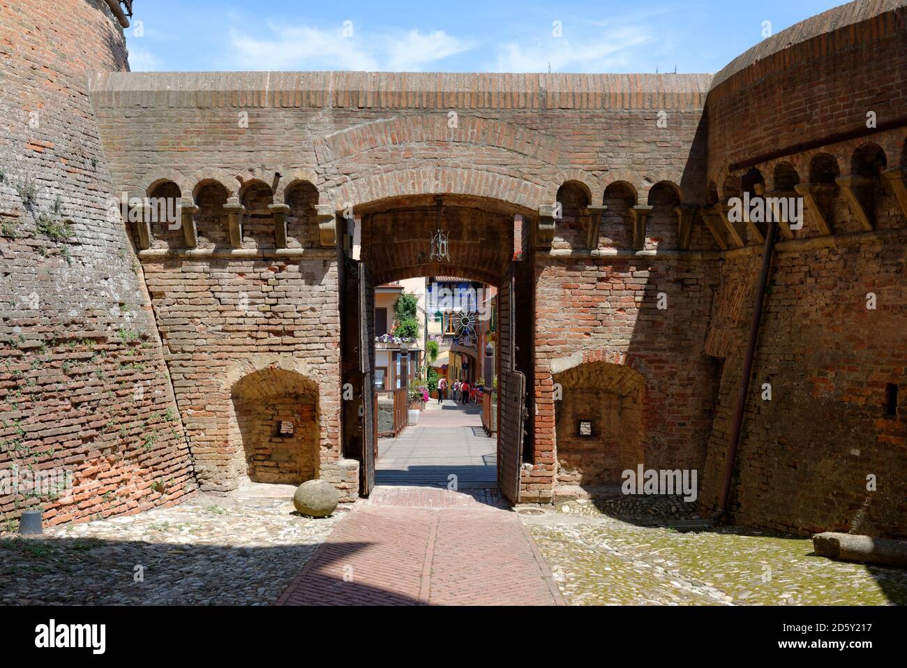 Italien, Emilia-Romagna, Provinz Bologna, Dozza, Rocca Sforzesca Stockfoto