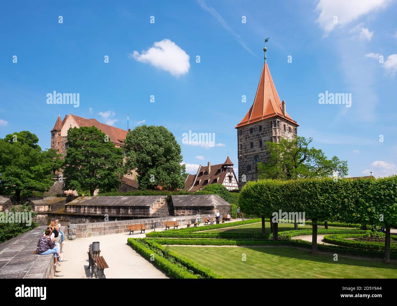 Deutschland, Bayern, Nürnberg, Schlossgarten, Platz am Tiergaertnertor Stockfoto