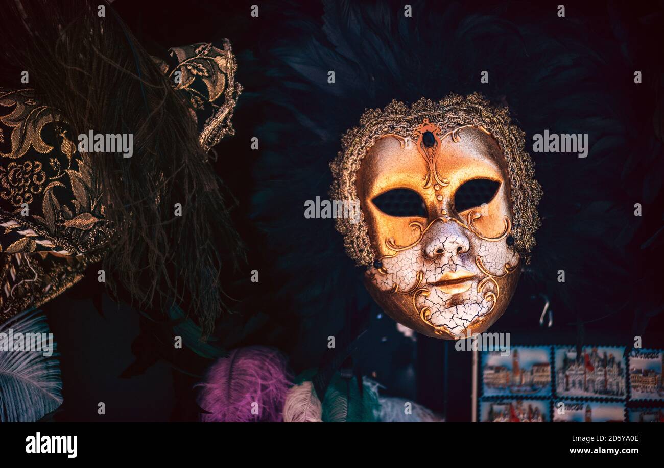 Italien, Venedig, typische Karnevalsmaske Stockfoto