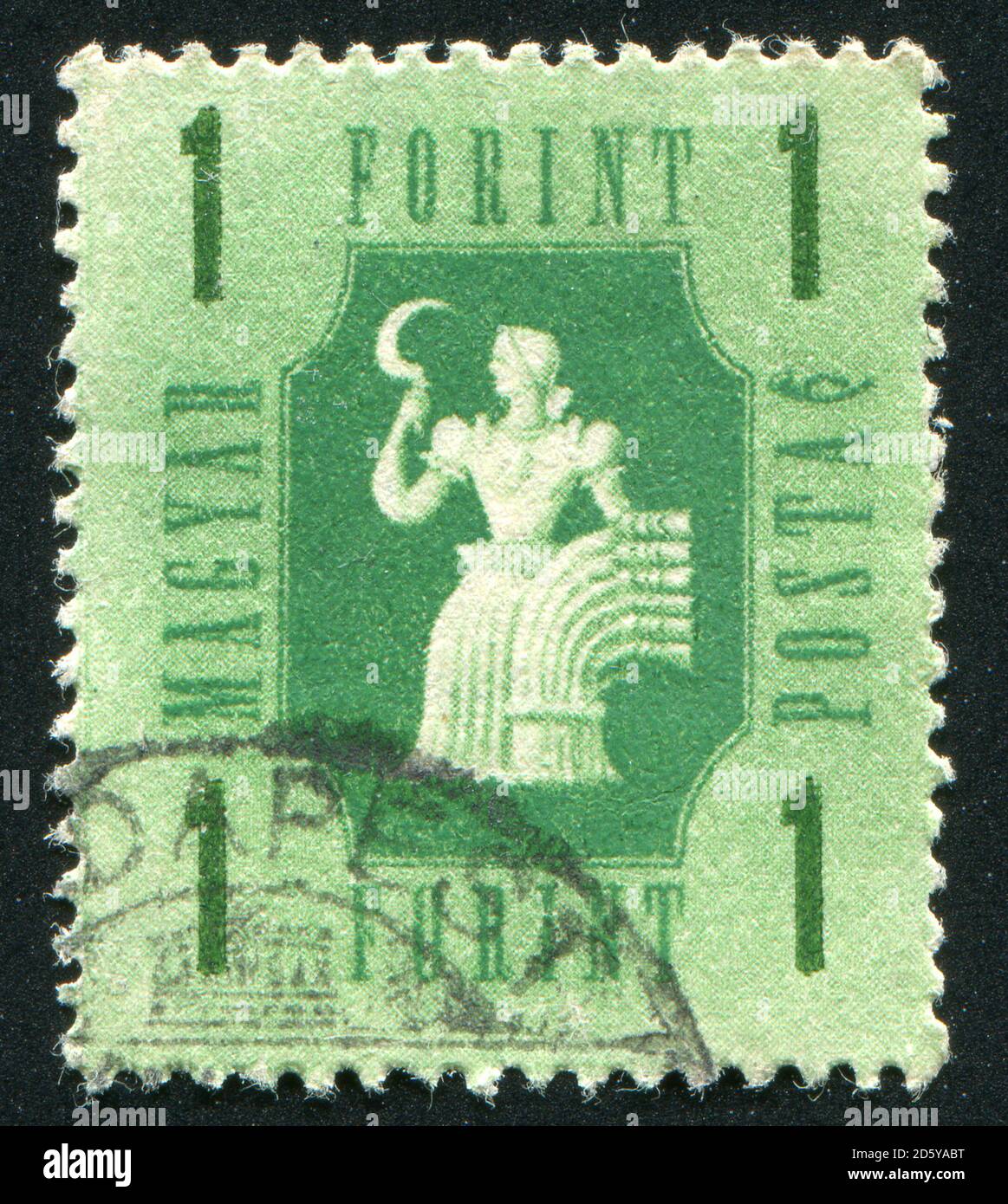 UNGARN - UM 1946: Briefmarke gedruckt von Ungarn, zeigt Landwirtschaft, um 1946 Stockfoto