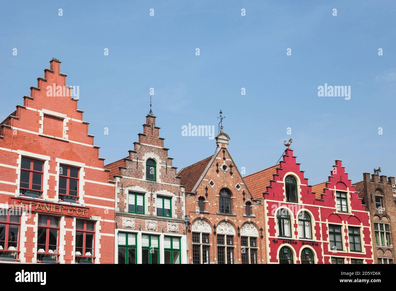 Belgien, Brügge, Häuserzeile am Grand Place Stockfoto