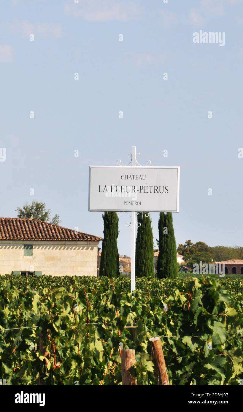 Chateau Lafleur Petrus, Pomerol, Frankreich Stockfoto