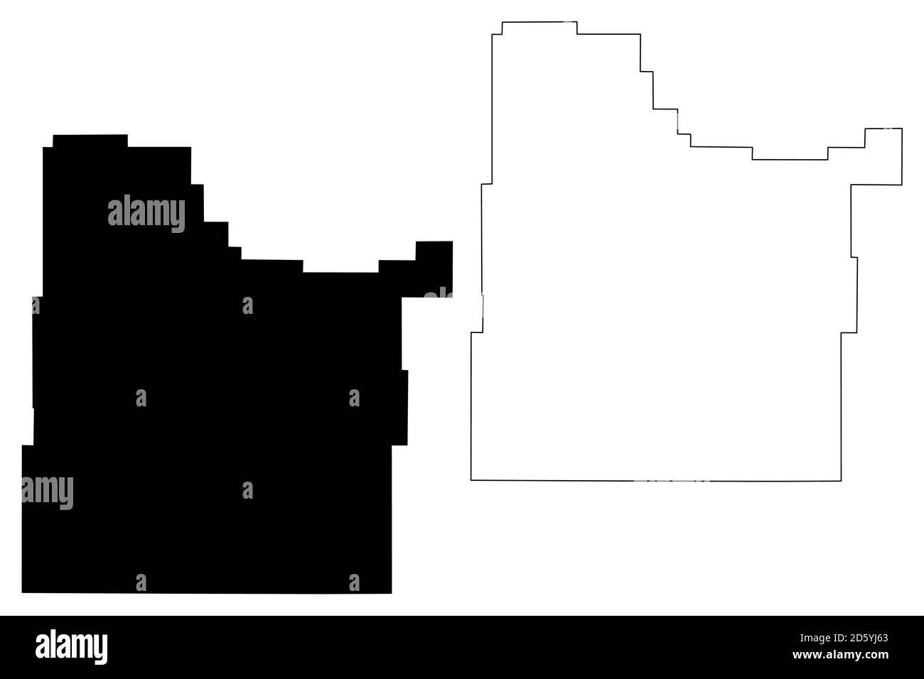 Custer County, Montana (U.S.-County, Vereinigte Staaten von Amerika, USA, U.S., US) Karte Vektor Illustration, scribble Skizze Custer Karte Stock Vektor