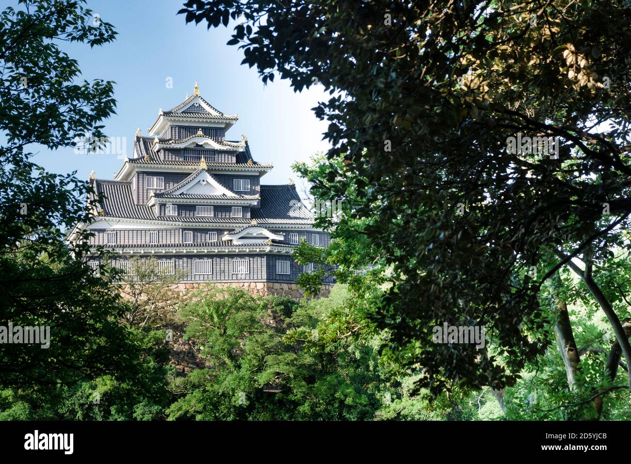 Ansicht der Japan, Okayama, Okayama Castle Stockfoto