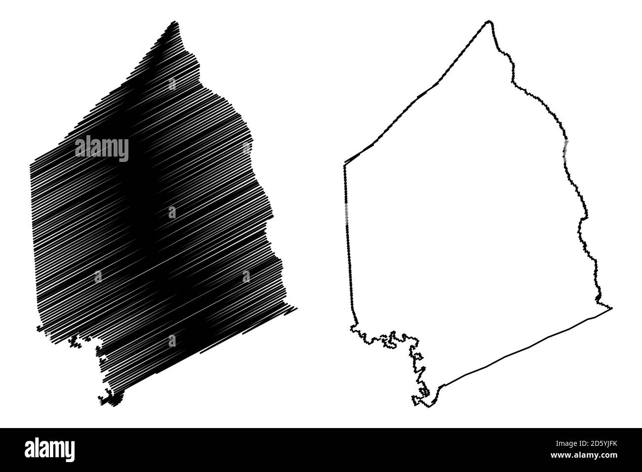 Scott County, Kentucky (US County, Vereinigte Staaten von Amerika, USA, USA, US) Karte Vektor Illustration, Scribble Skizze Scott Karte Stock Vektor