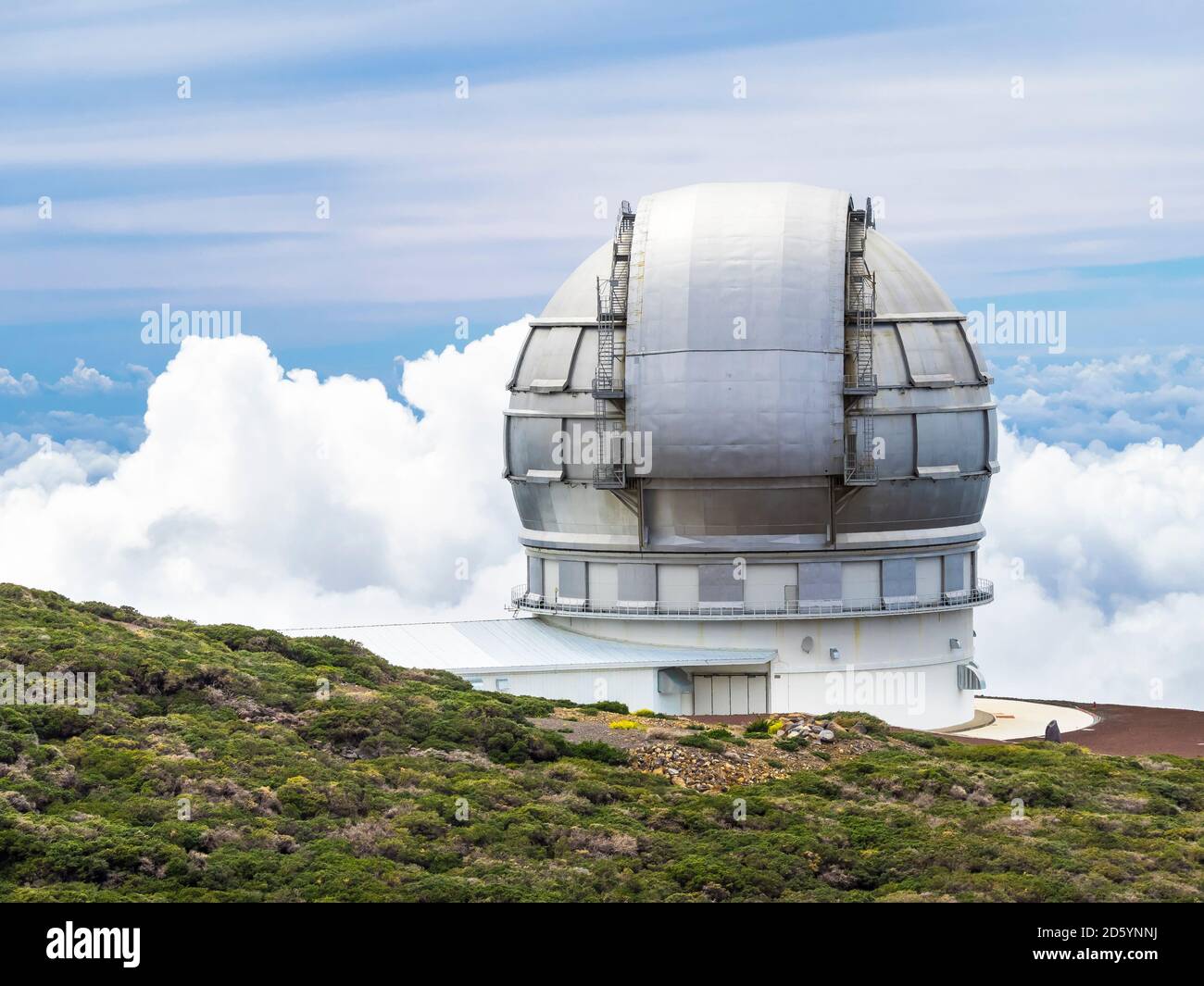 Spanien, Kanarische Inseln, La Palma, Observatorium Roque de Los Muchachos, Gran Telescopio Canarias Stockfoto