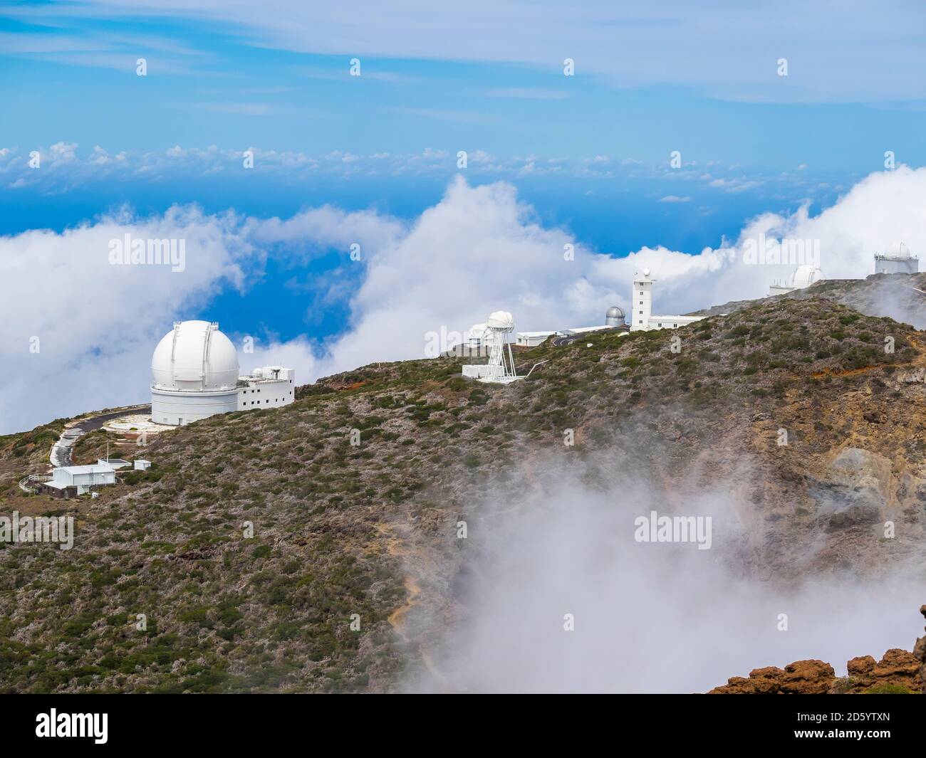 Spanien, Kanarische Inseln, La Palma, Observatorium Roque de Los Muchachos Stockfoto