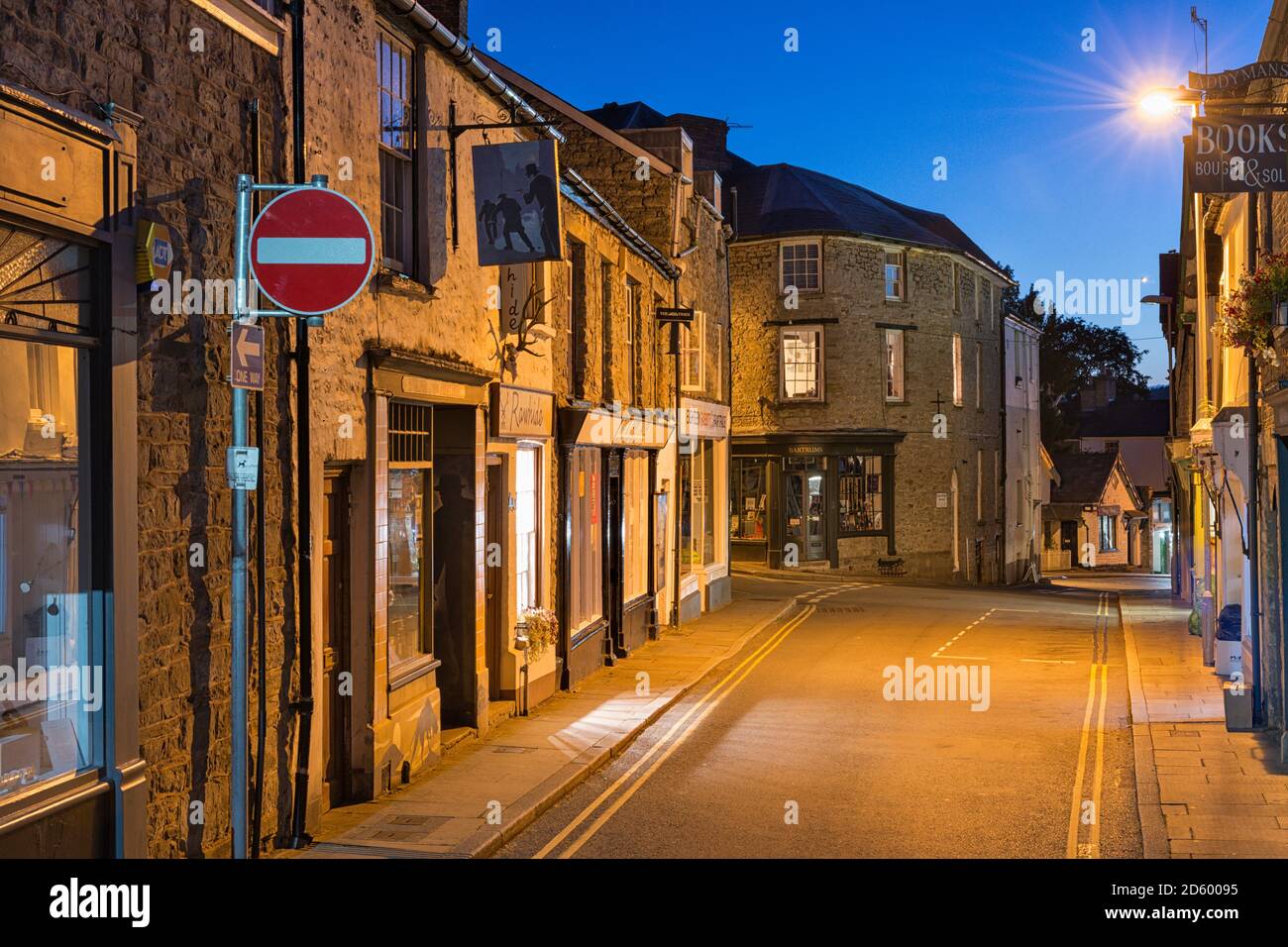 Großbritannien, Wales, Hay-on-Wye, Häuser in der Lion Street Stockfoto