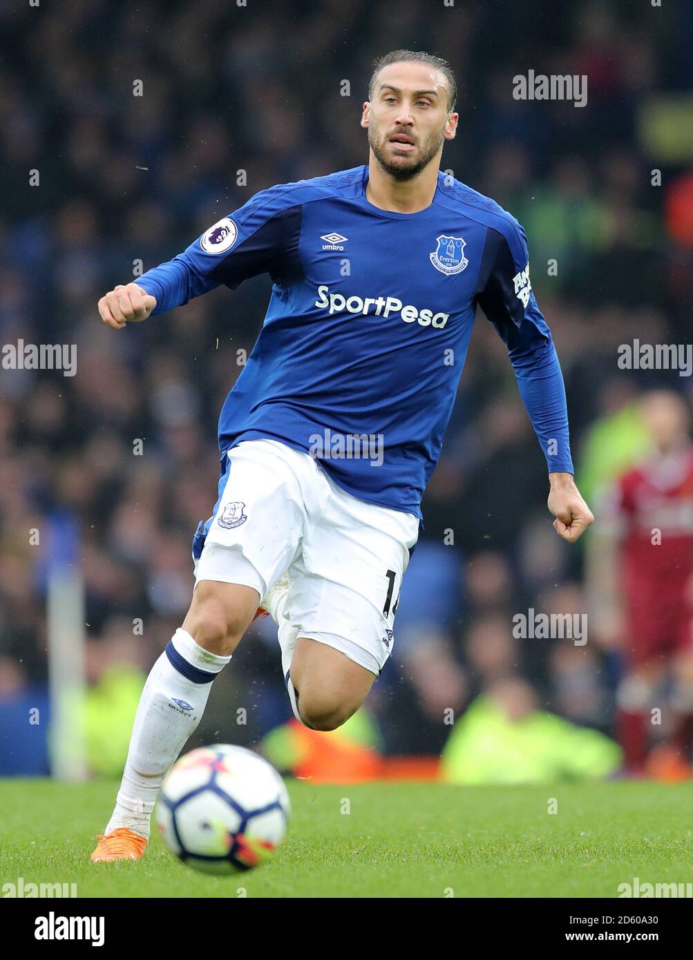 Everton ist Cenk Tosun Stockfoto