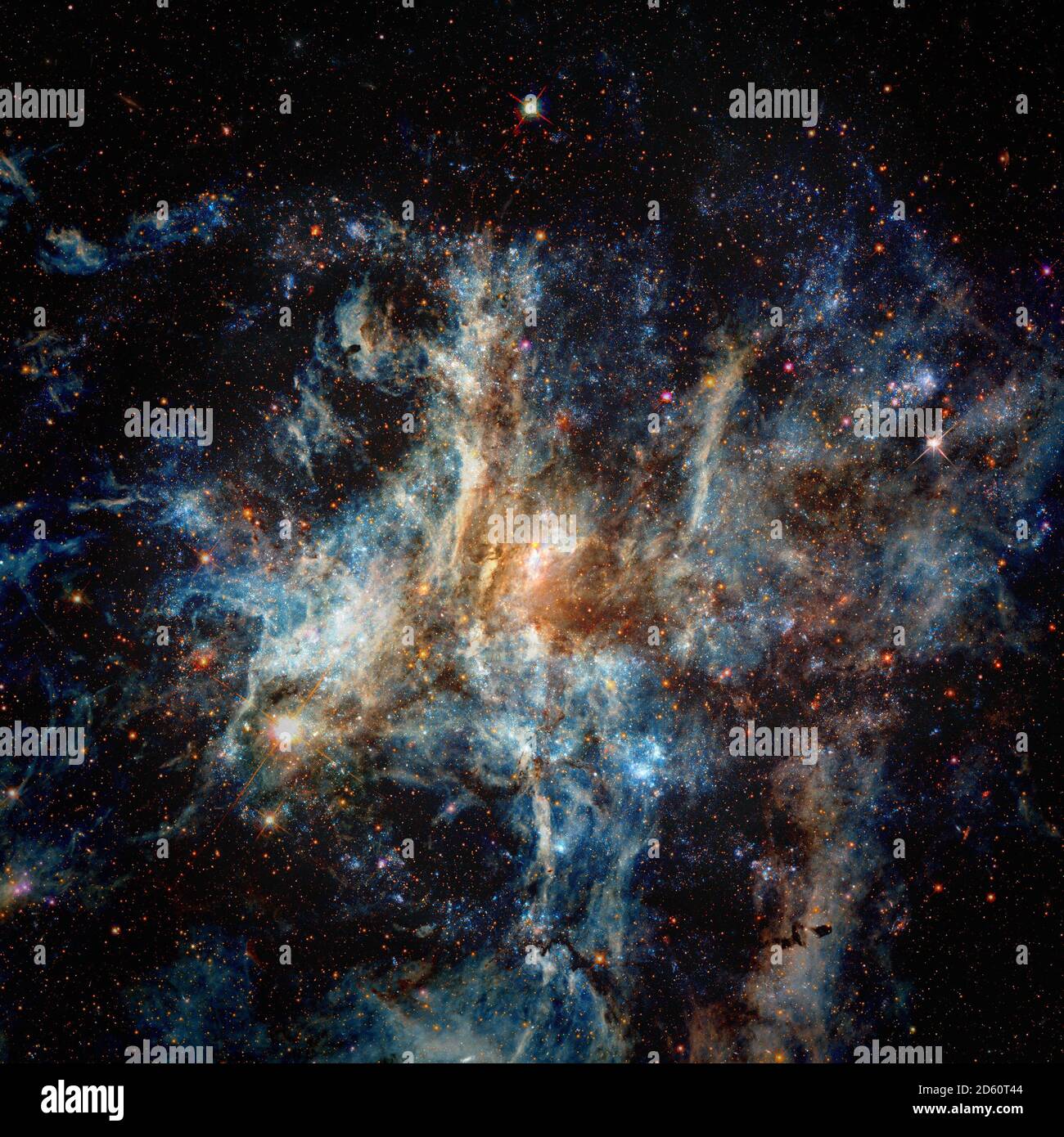 Science Fiction abstrakte Tapete. Milliarden von Galaxien im Universum. Elemente dieses Bildes, die von der NASA eingerichtet wurden Stockfoto