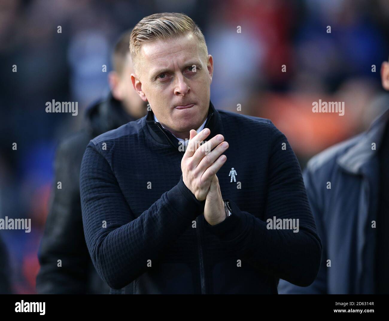 Der Manager von Birmingham City, Gary Monk, kommt für das Spiel gegen Brentford während des Spiels im St. Andrew's Trillion Trophy Stadium Stockfoto