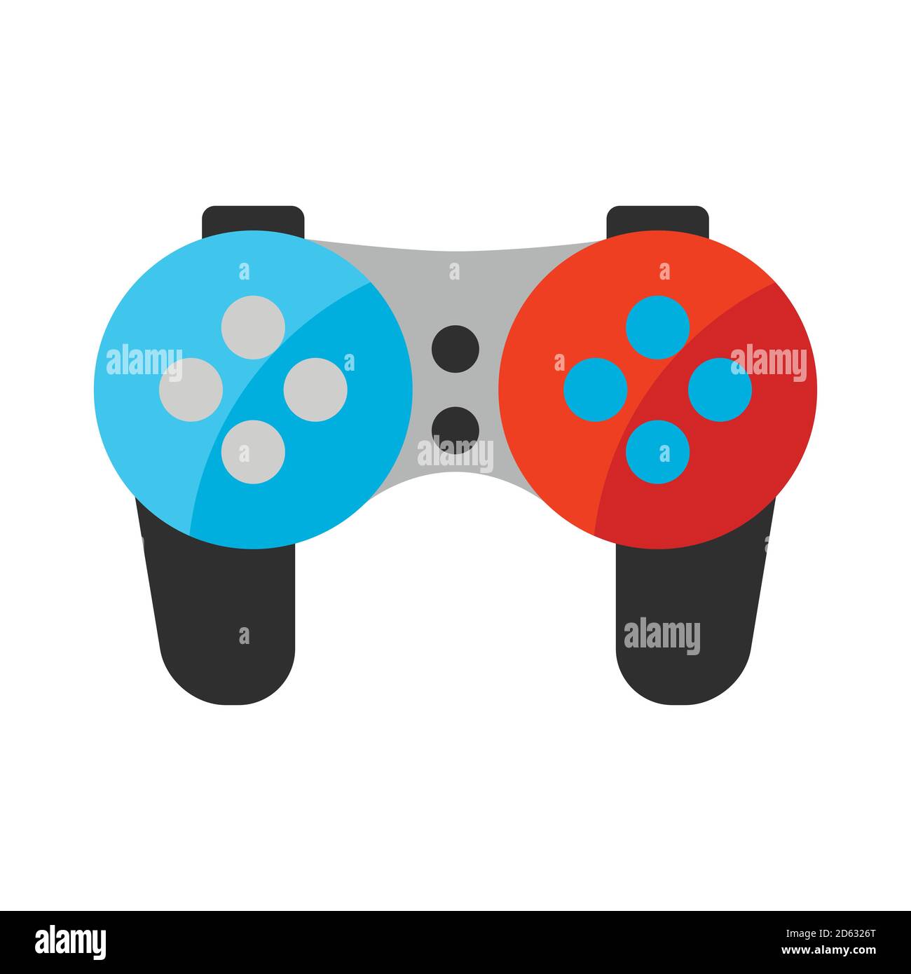 Stilisierte Illustration des Gamepad. Stock Vektor