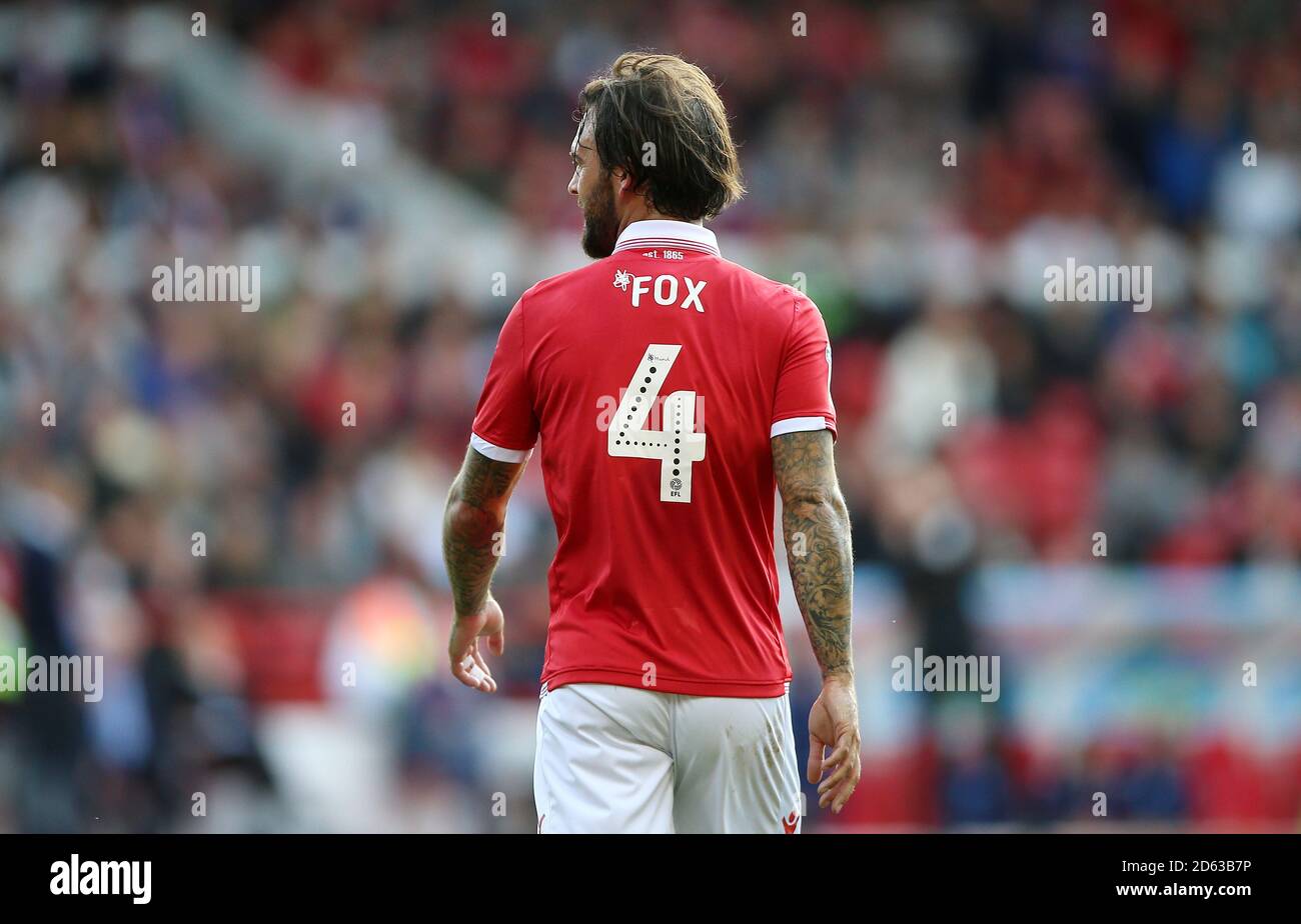 Datei Foto: Danny Fox zu medizinischen vor dem Umzug nach Wigan Athletic unterziehen. Nottingham Forest's Danny Fox ... Nottingham Forest gegen Birmingham City - Sky Bet Championship - City Ground ... 25-08-2018 ... Nottingham ... GROSSBRITANNIEN ... Bildnachweis sollte lauten: Nigel French/EMPICS Sport. Eindeutige Referenz-Nr. 38182242 ... Stockfoto