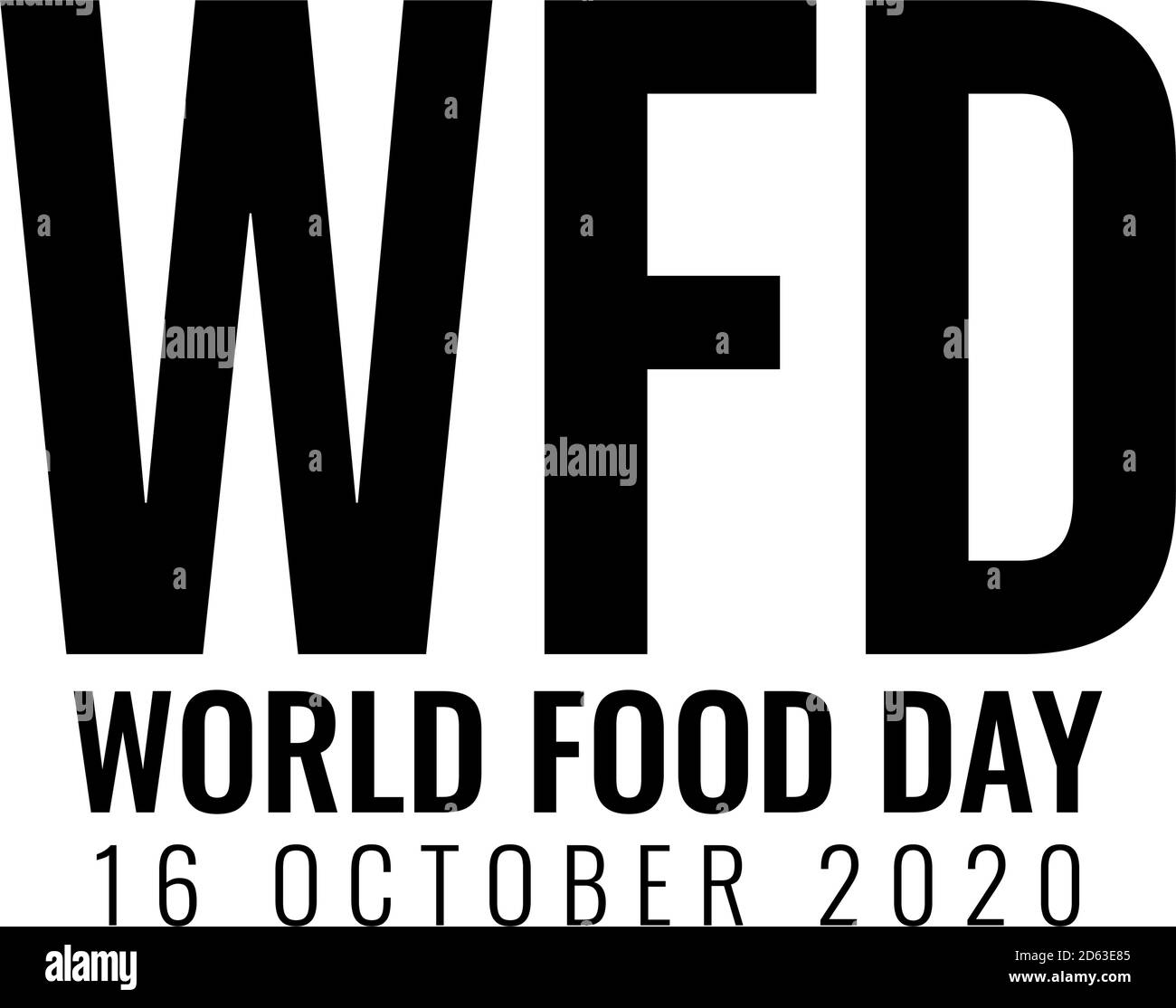 World Food Day Illustration Vektor eignet sich für soziale Medien, Banner, Poster, Flier und im Zusammenhang mit Lebensmitteln. Vektor-Illustration Stock Vektor