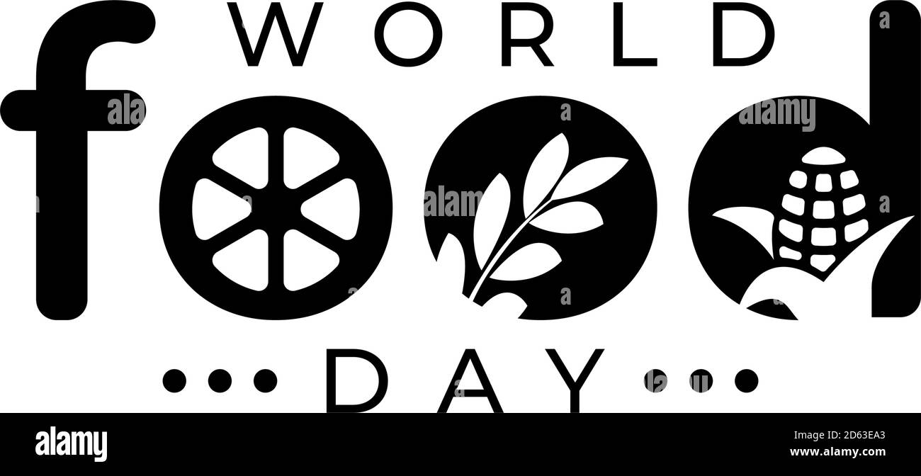 World Food Day Illustration Vektor eignet sich für soziale Medien, Banner, Poster, Flier und im Zusammenhang mit Lebensmitteln. Vektor-Illustration Stock Vektor