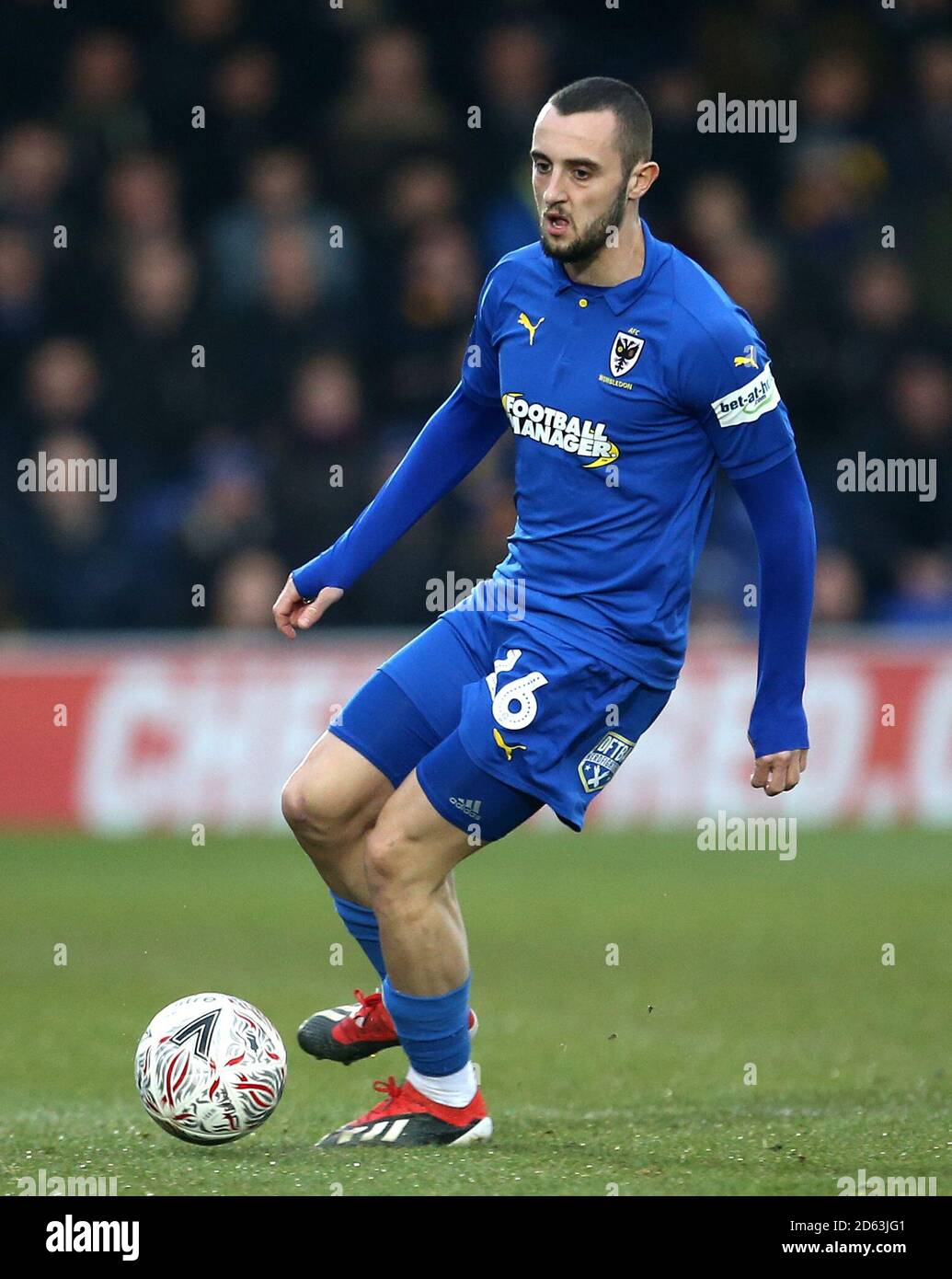 Die AFC Wimbledon Dylan Connolly Stockfoto