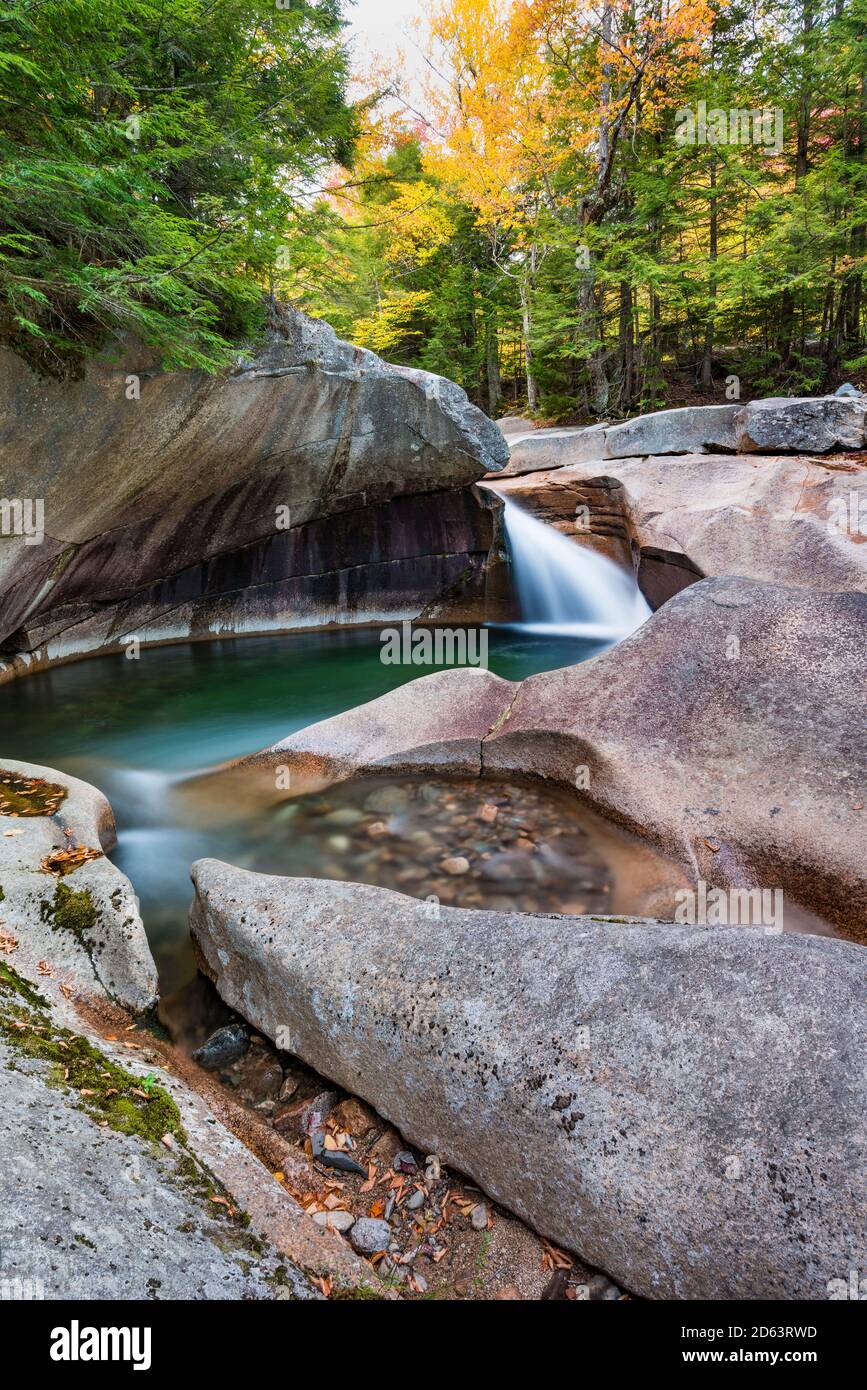 The Basin, White Mountain National Forest, Grafton County, New Hampshire Stockfoto