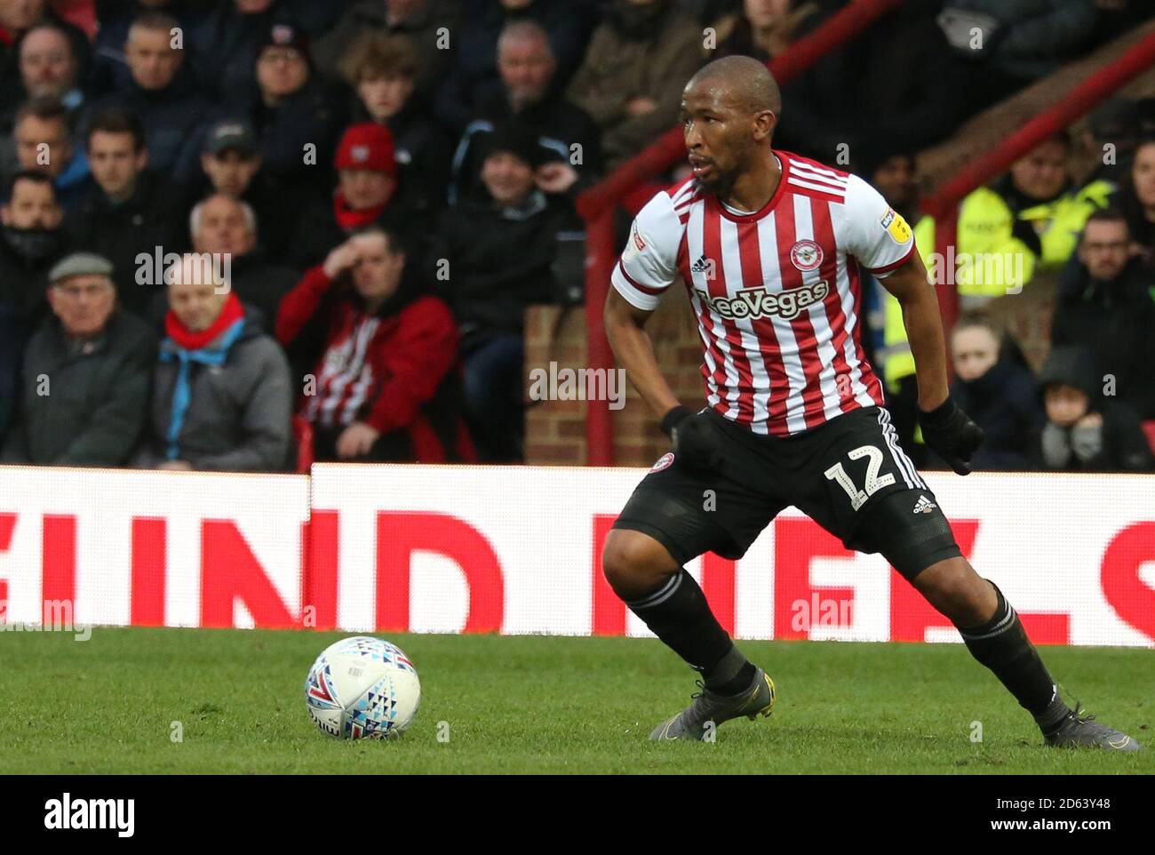 Die Brentford Kamohelo Mokotjo in Aktion Stockfoto