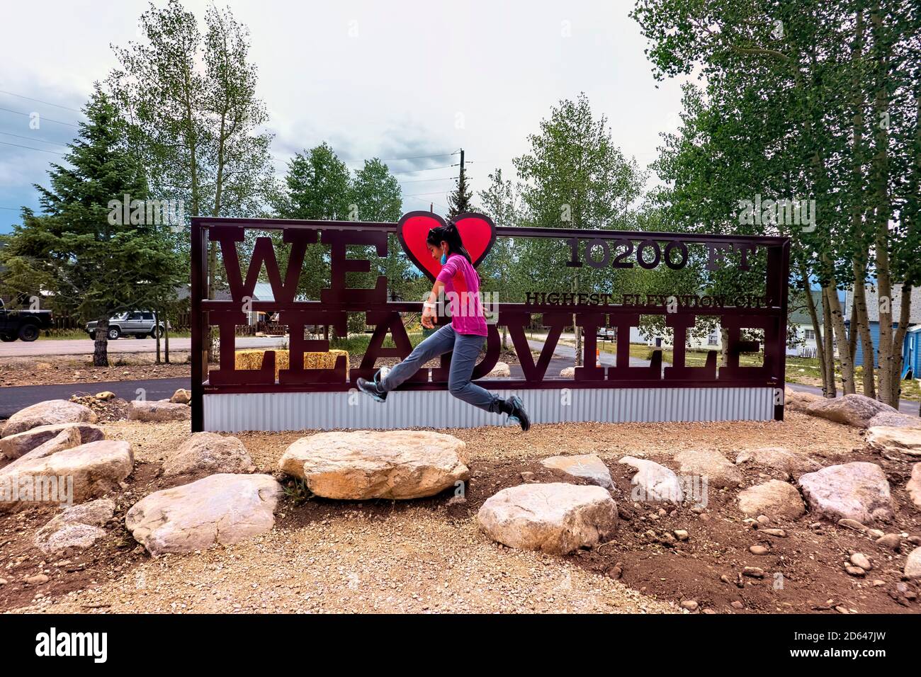 Historisches Leadville, Amerikas höchste Stadt, Colorado, USA Stockfoto