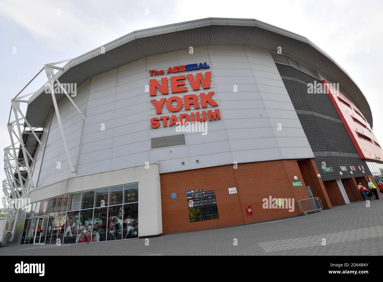 Gesamtansicht des AESSEAL New York Stadions Stockfoto