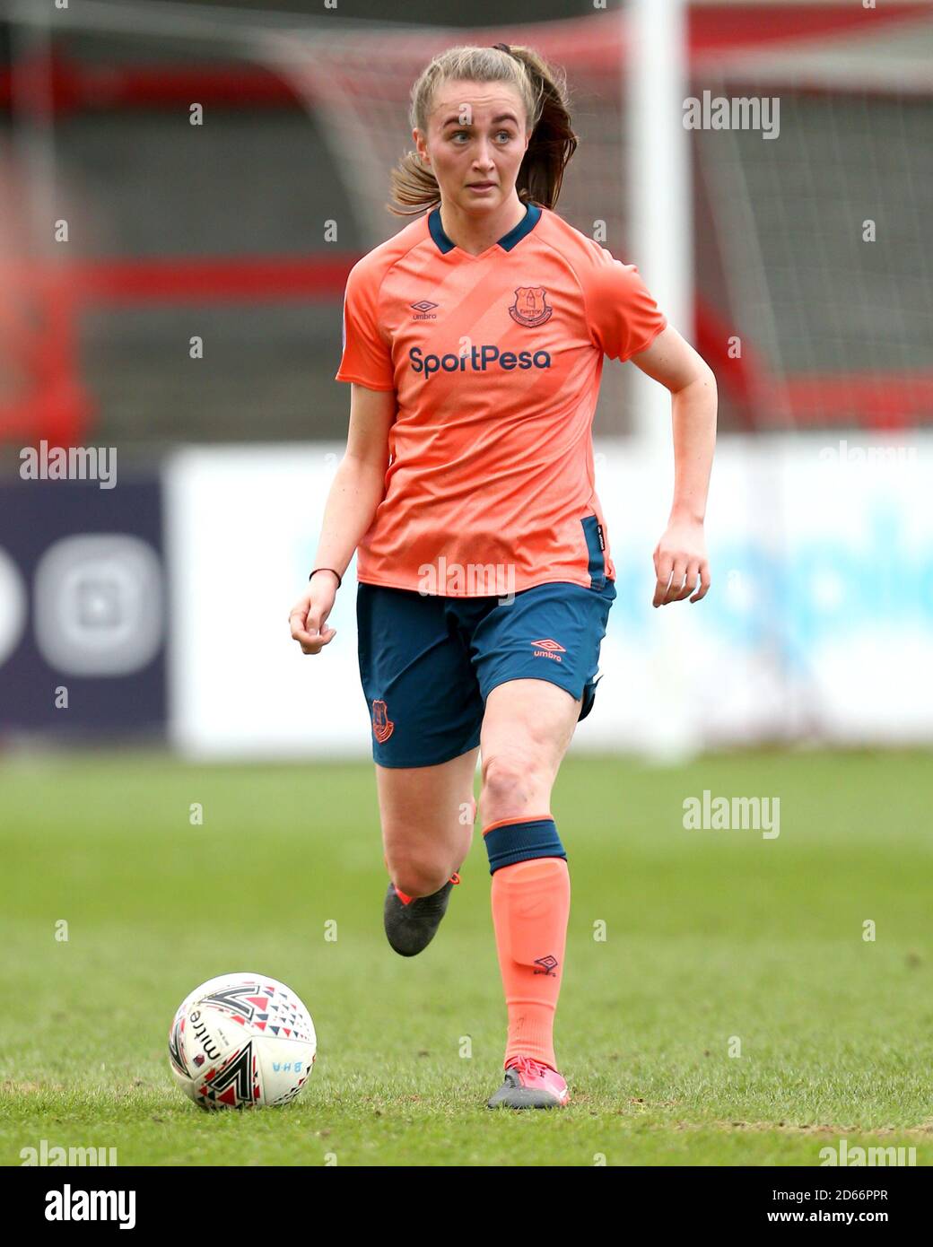 Evertons Megan Finnigan in Aktion Stockfoto