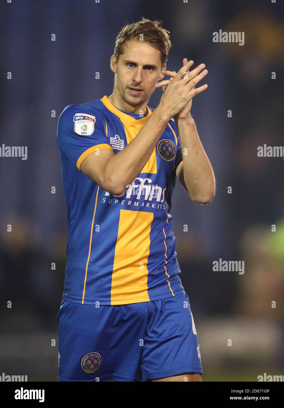 Dave Edwards von Shrewsbury Town Stockfoto