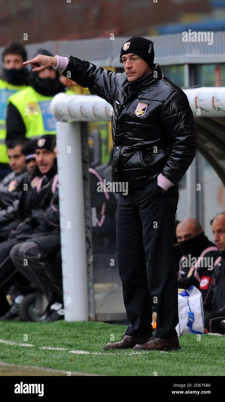 Palermo Coach Davide Ballardini Stockfoto