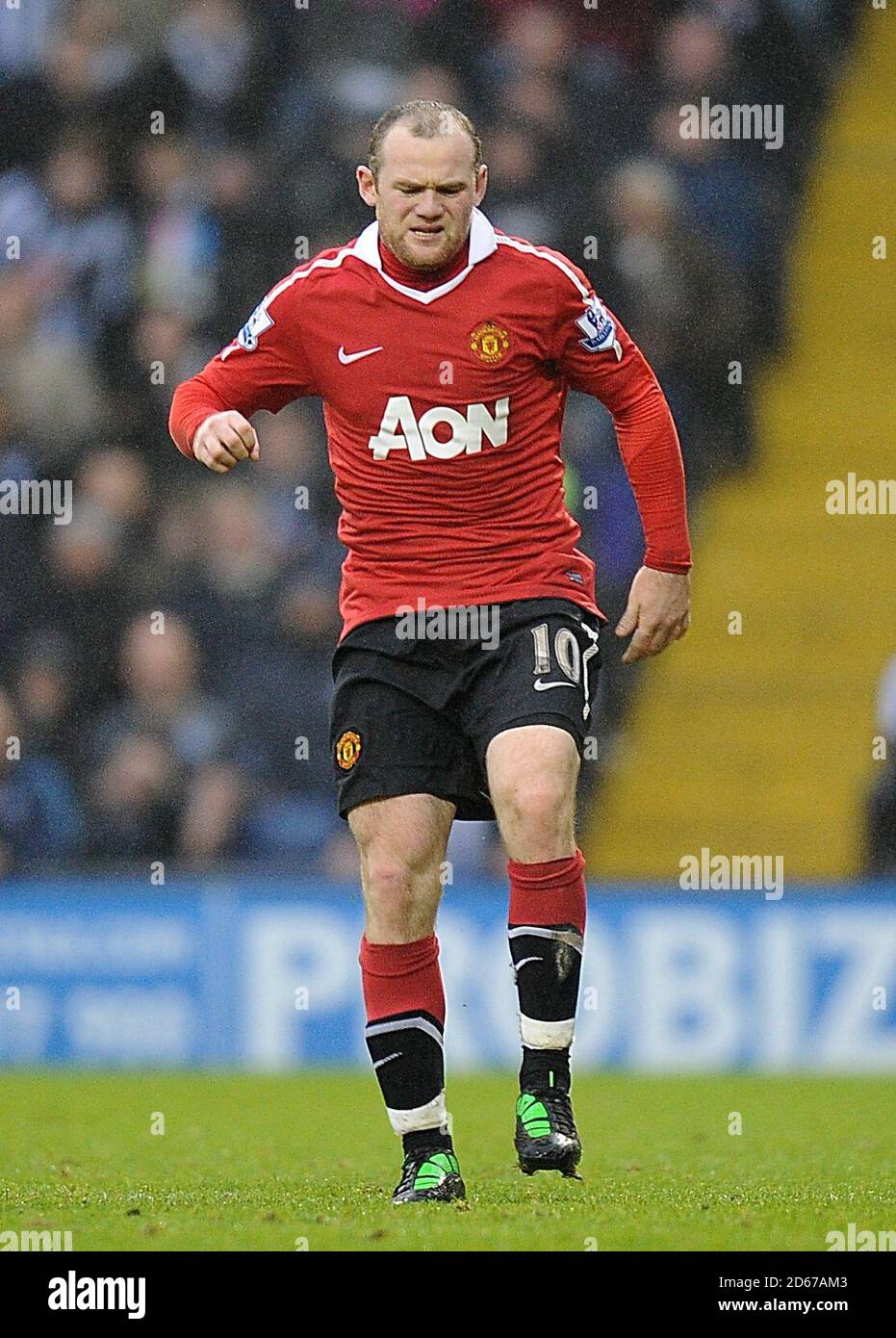 Wayne Rooney von Manchester United kämpft mit einer Verletzung Stockfoto