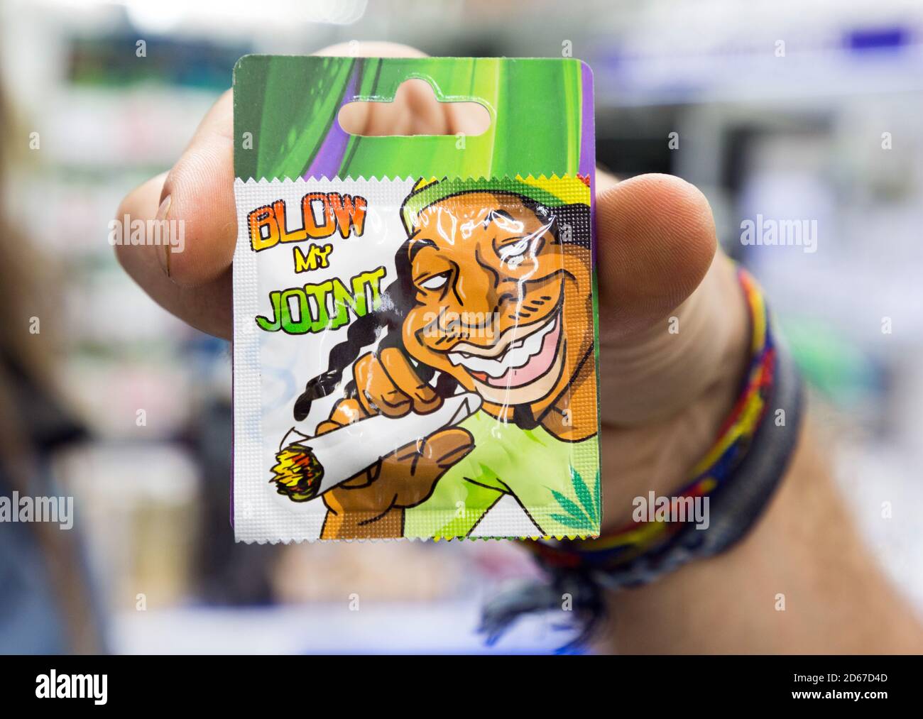 Cannabisprodukte zum Verkauf in einem Geschäft Prag Stockfoto