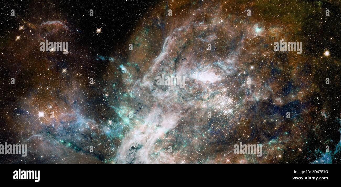 Abstrakter Raum Hintergrund. Elemente dieses Bildes, die von der NASA bereitgestellt wurden. Stockfoto