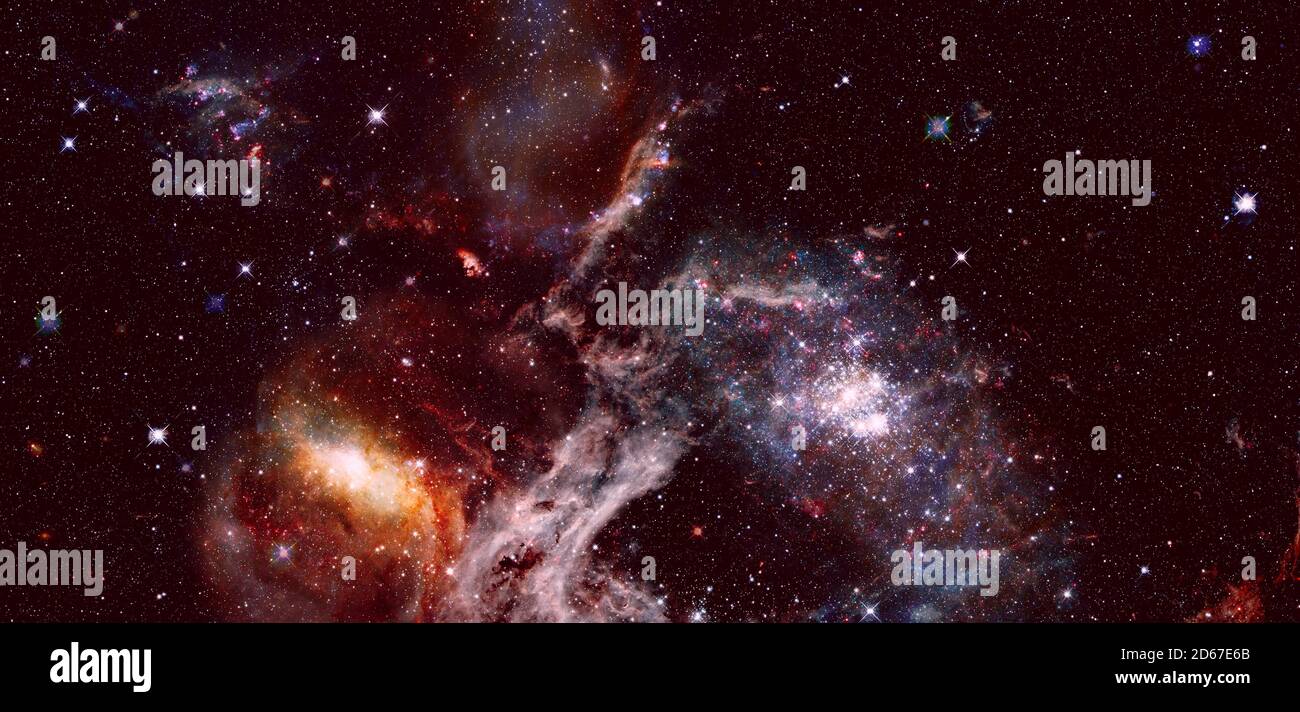 Science Fiction abstrakte Tapete. Milliarden von Galaxien im Universum. Elemente dieses Bildes, die von der NASA eingerichtet wurden Stockfoto