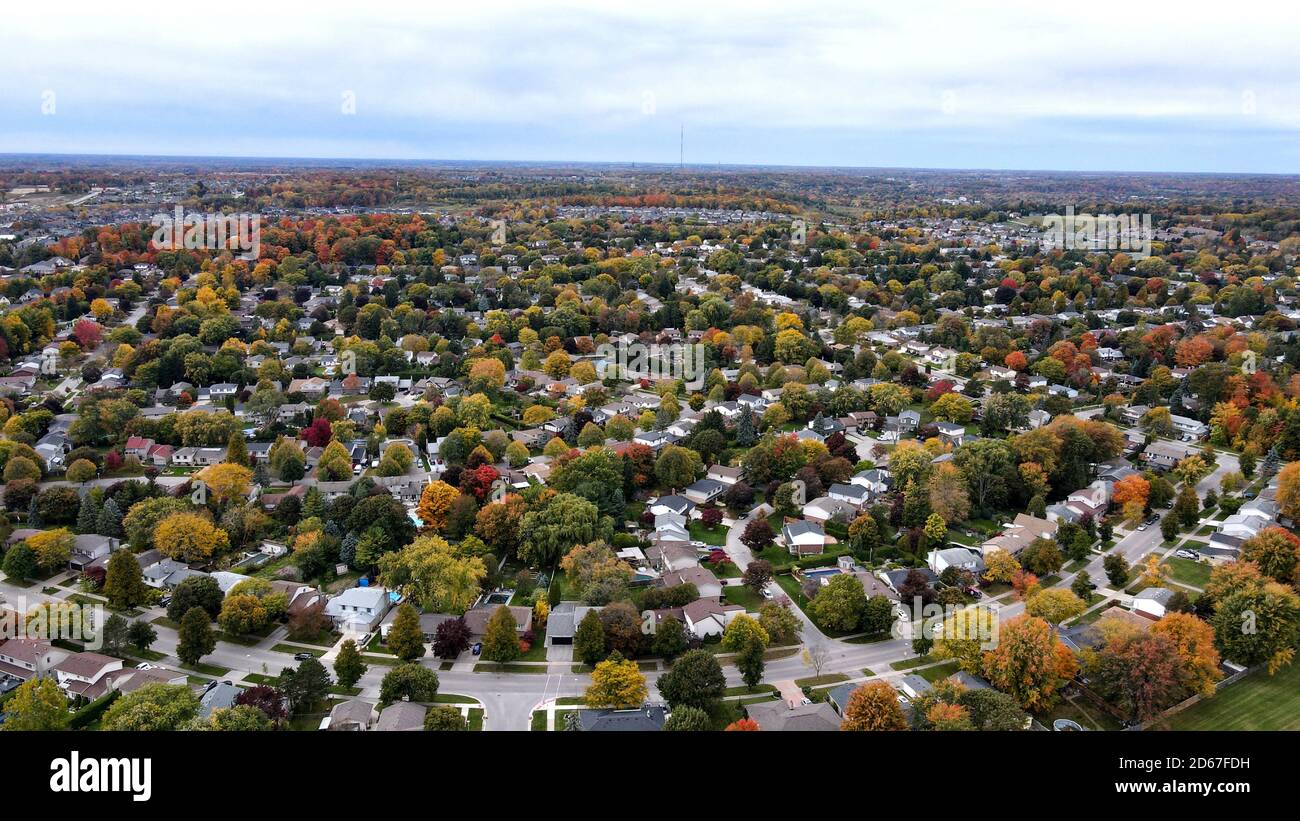 Okt 14 2020 - London Ontario Kanada - Westmount Aerial Fallen Stockfoto
