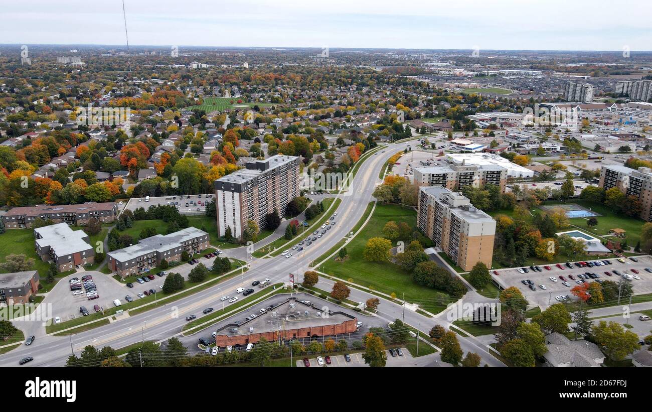Okt 14 2020 - London Ontario Kanada - Westmount Aerial Fallen Stockfoto