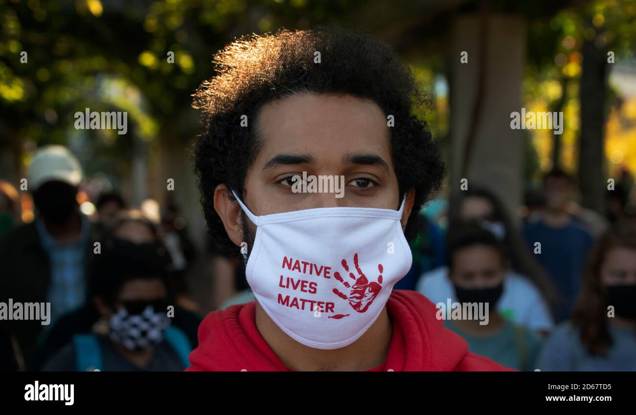 Indigene Völker Tag, Boston, Massachusetts, USA, 10/10/2020. Stockfoto