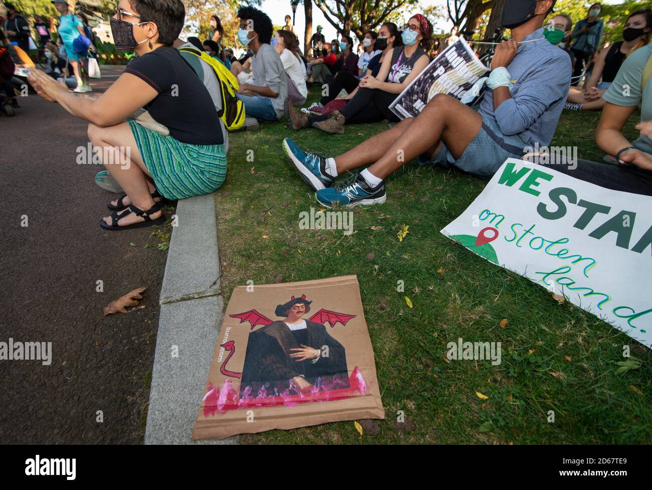 Indigene Völker Tag, Boston, Massachusetts, USA, 10/10/2020. Stockfoto