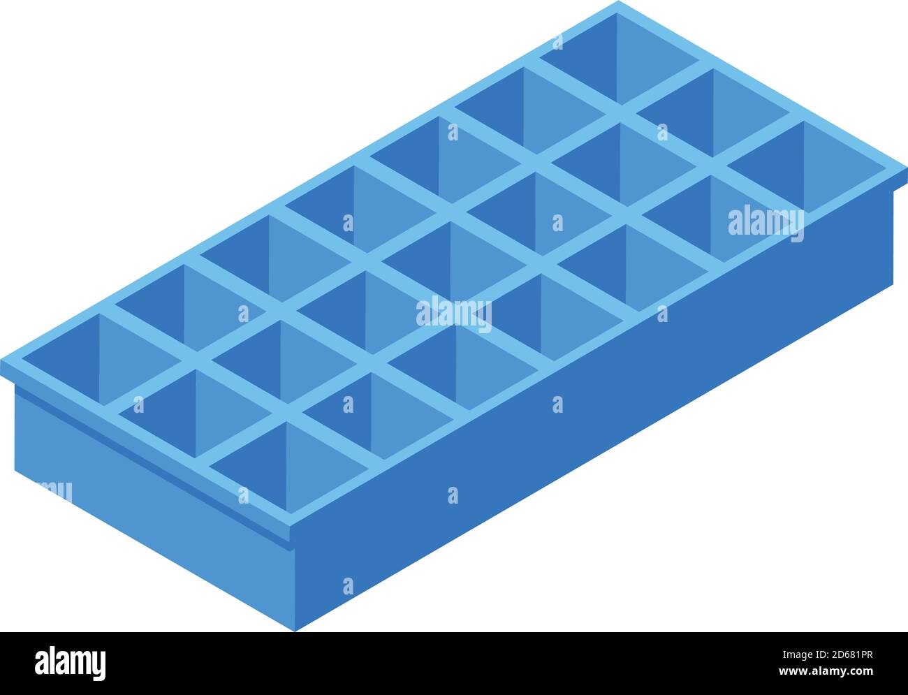 Eiswürfelschale Küchensymbol, isometrischer Stil Stock Vektor