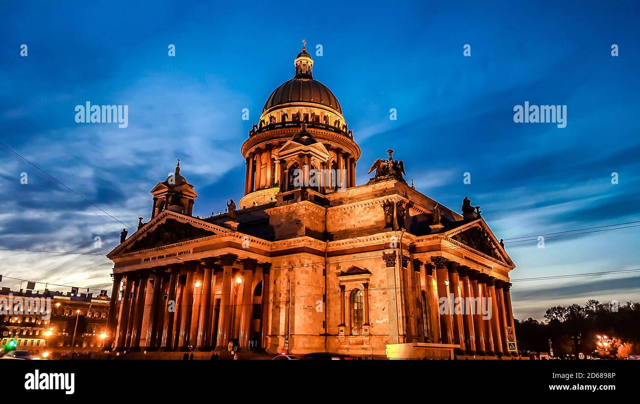 Isaakskathedrale oder Isaakievskiy Sobor in St.Petersburg, Russland. Stockfoto