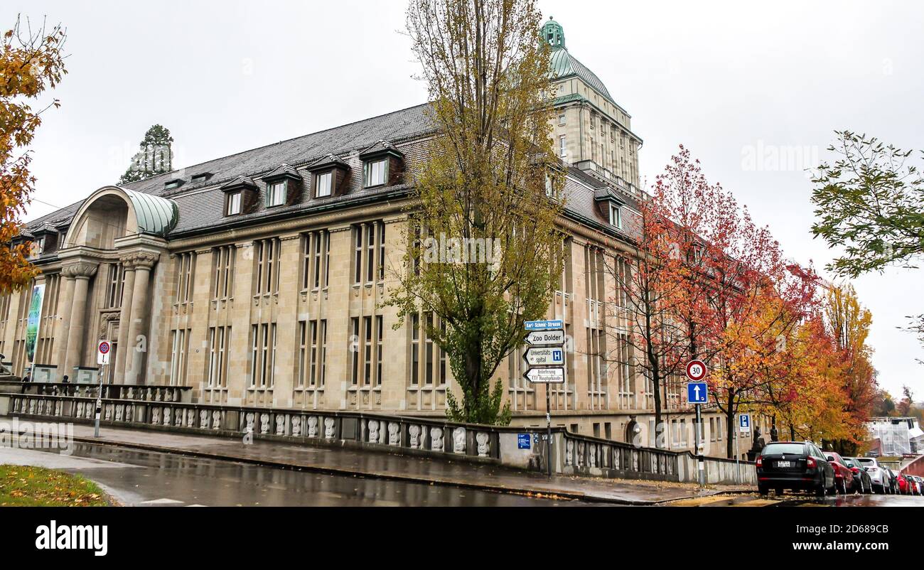 Die Universität Zürich. Das Institut und Museum für Geschichte der Medizin ist Teil der Universität. Schweiz. Stockfoto