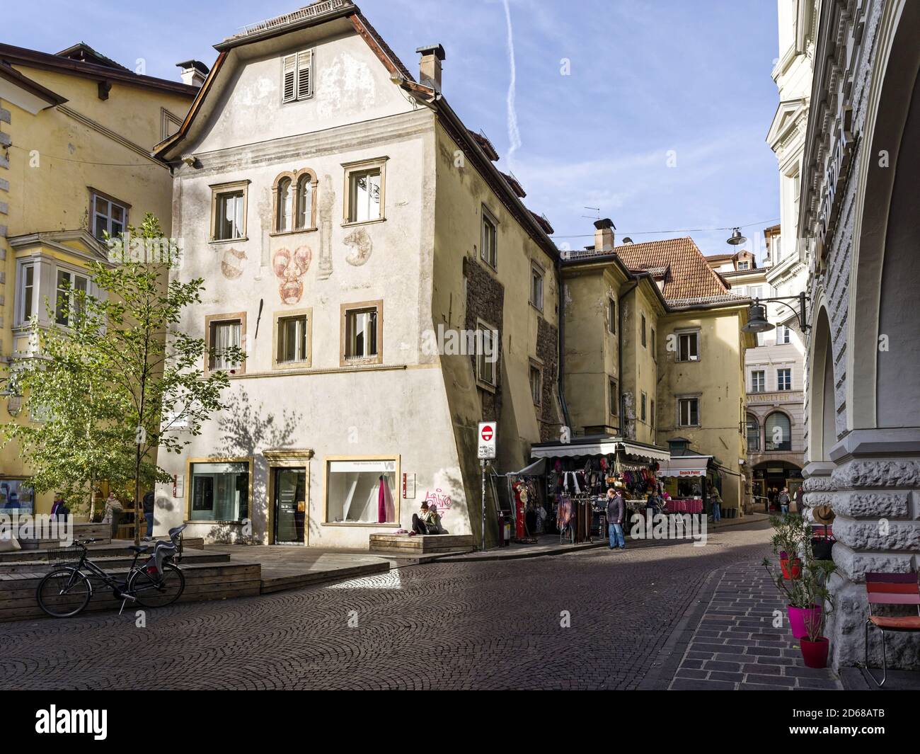 Die mittelalterliche Altstadt von Bozen. Bozen ñ Bozen, Hauptstadt der autonomen Provinz Südtirol, Trentino-Südtirol europa, Mitteleuropa, italien Stockfoto