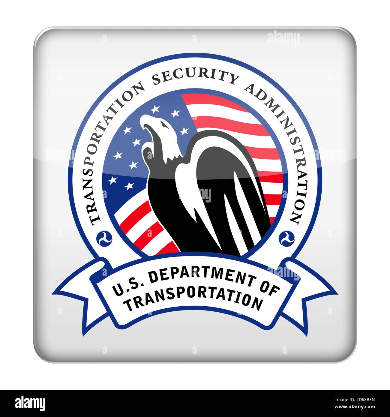 Logo des US-amerikanischen Verkehrsministeriums Stockfoto
