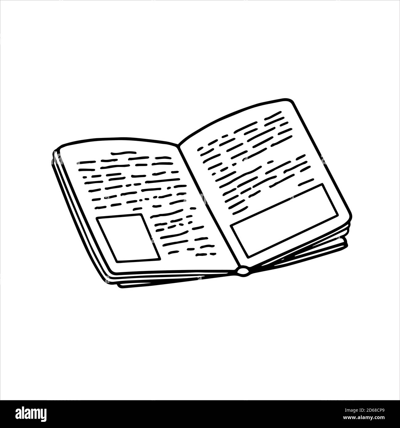 Vektordarstellung eines einfachen Buches von Märchen, isoliertes Objekt auf dem weißen Hintergrund, Clipart nützlich für alle Design-Zwecke Stock Vektor