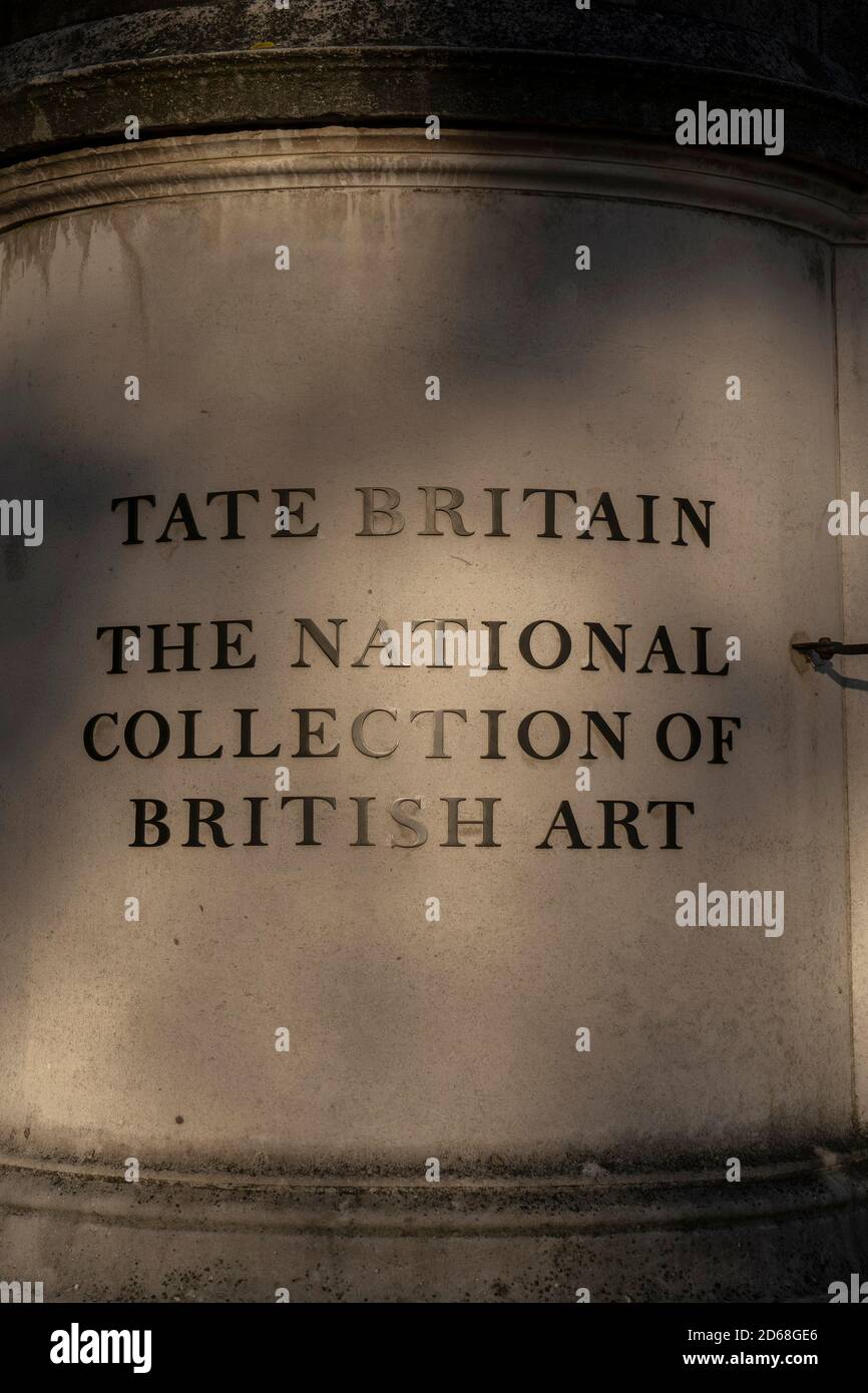 London, England. Oktober 2020. Tate Britain Eingang in London, England. Foto von Sam Mellish Stockfoto London, England. Oktober 2020. Tate Britain Eingang in London, England. Foto von Sam Mellish Stockfoto