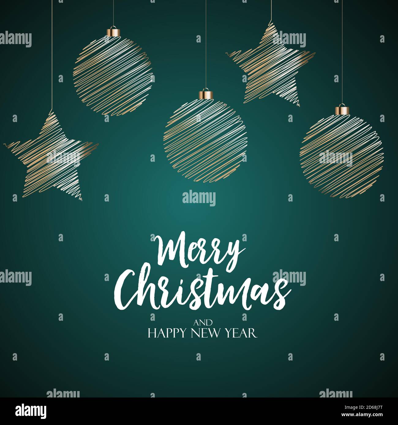 Weihnachten Neujahr und Frohe Weihnachten Hintergrund. Vektorgrafik EPS10 Stock Vektor