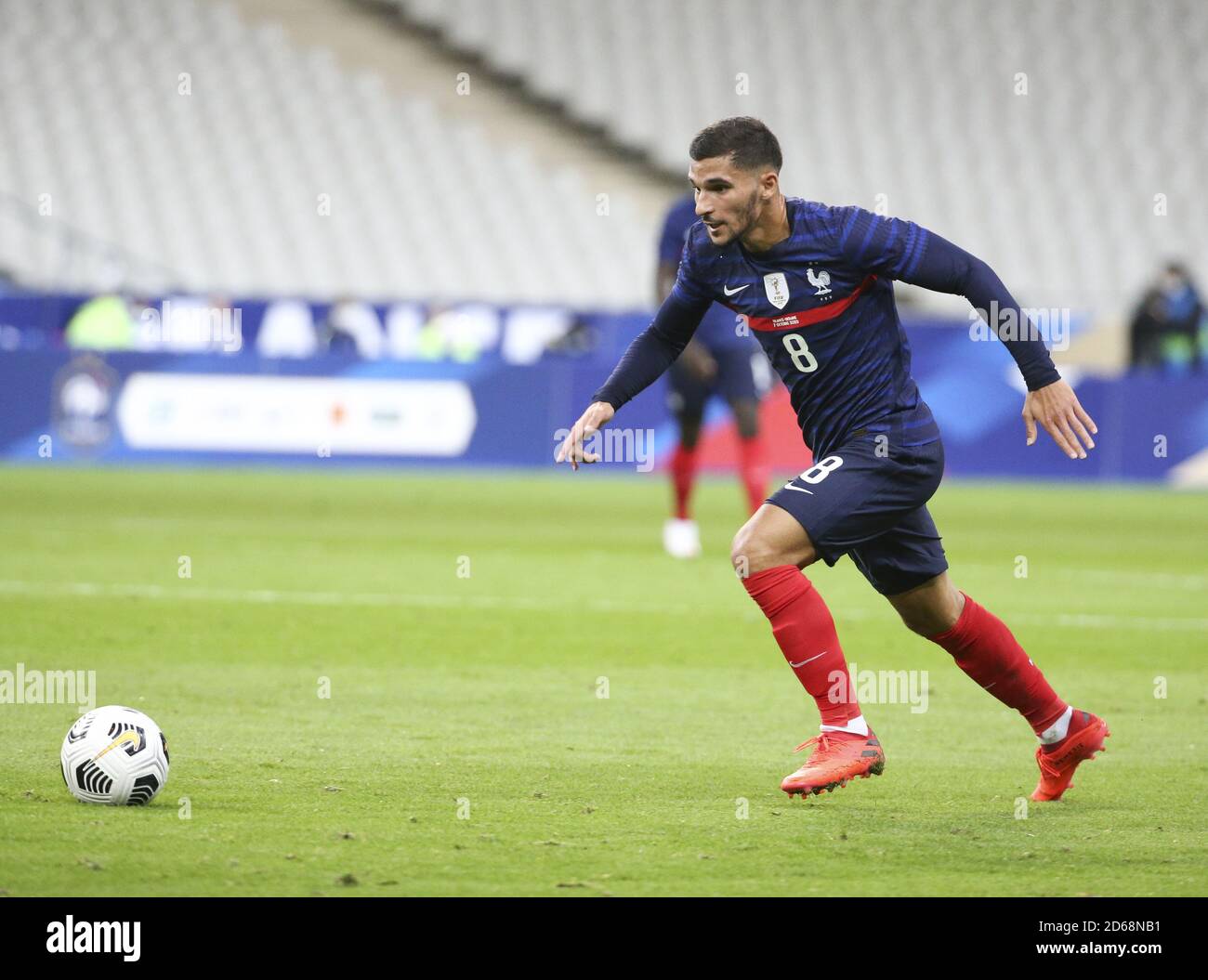 Oussem Aouar von Frankreich während des internationalen Freundschaftsspiels zwischen Frankreich und der Ukraine am 7. Oktober 2020 im Stade de France in Sain Stockfoto