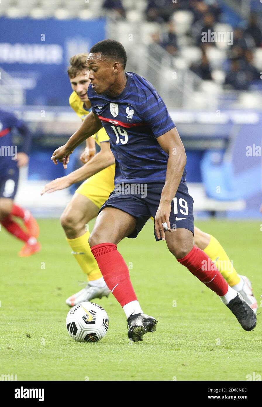 Nthony Martial von Frankreich während des internationalen Freundschaftsspiels Fußballspiel zwischen Frankreich und der Ukraine am 7. Oktober 2020 im Stade de France in Sa Stockfoto