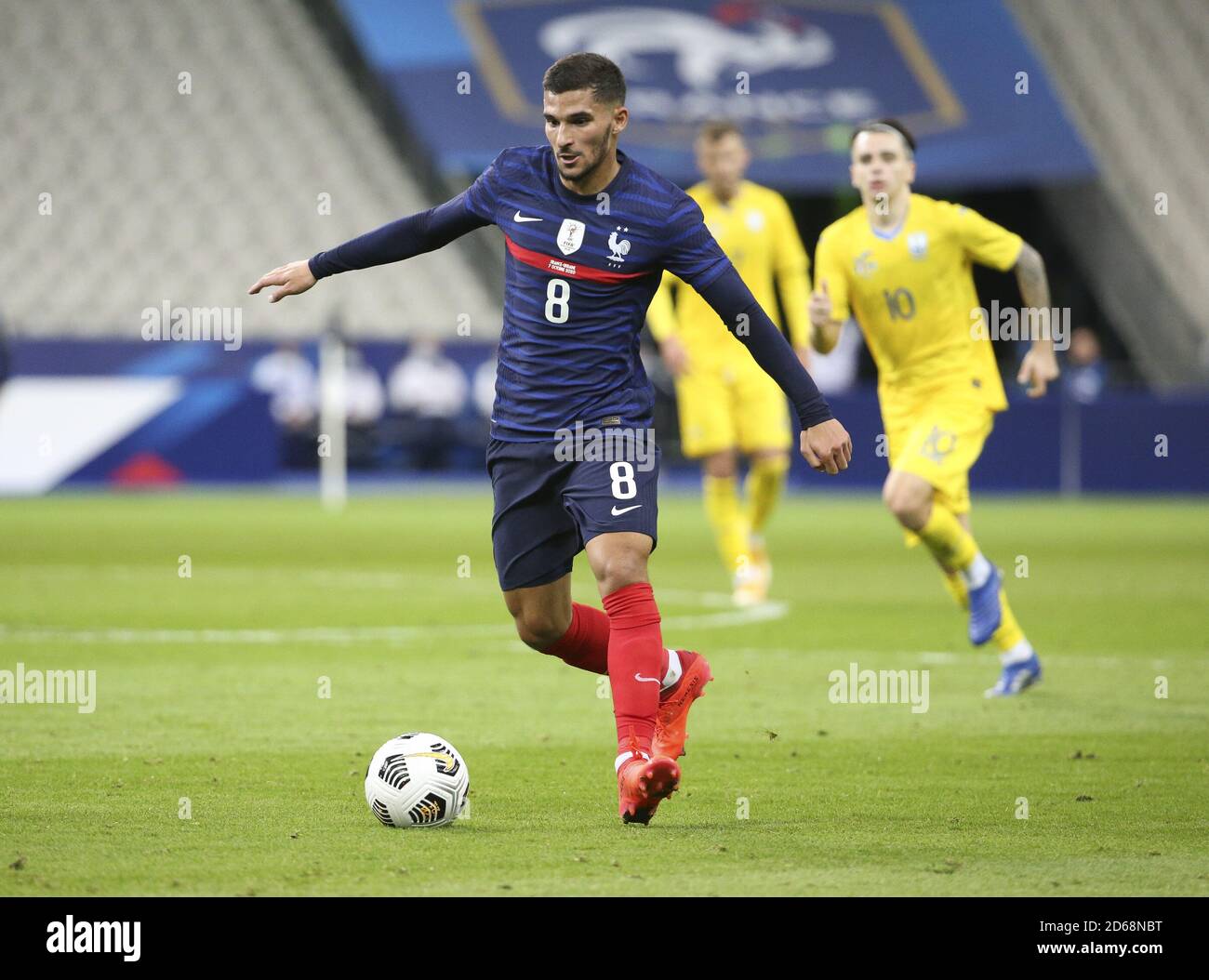 Oussem Aouar von Frankreich während des internationalen Freundschaftsspiels zwischen Frankreich und der Ukraine am 7. Oktober 2020 im Stade de France in Sain Stockfoto