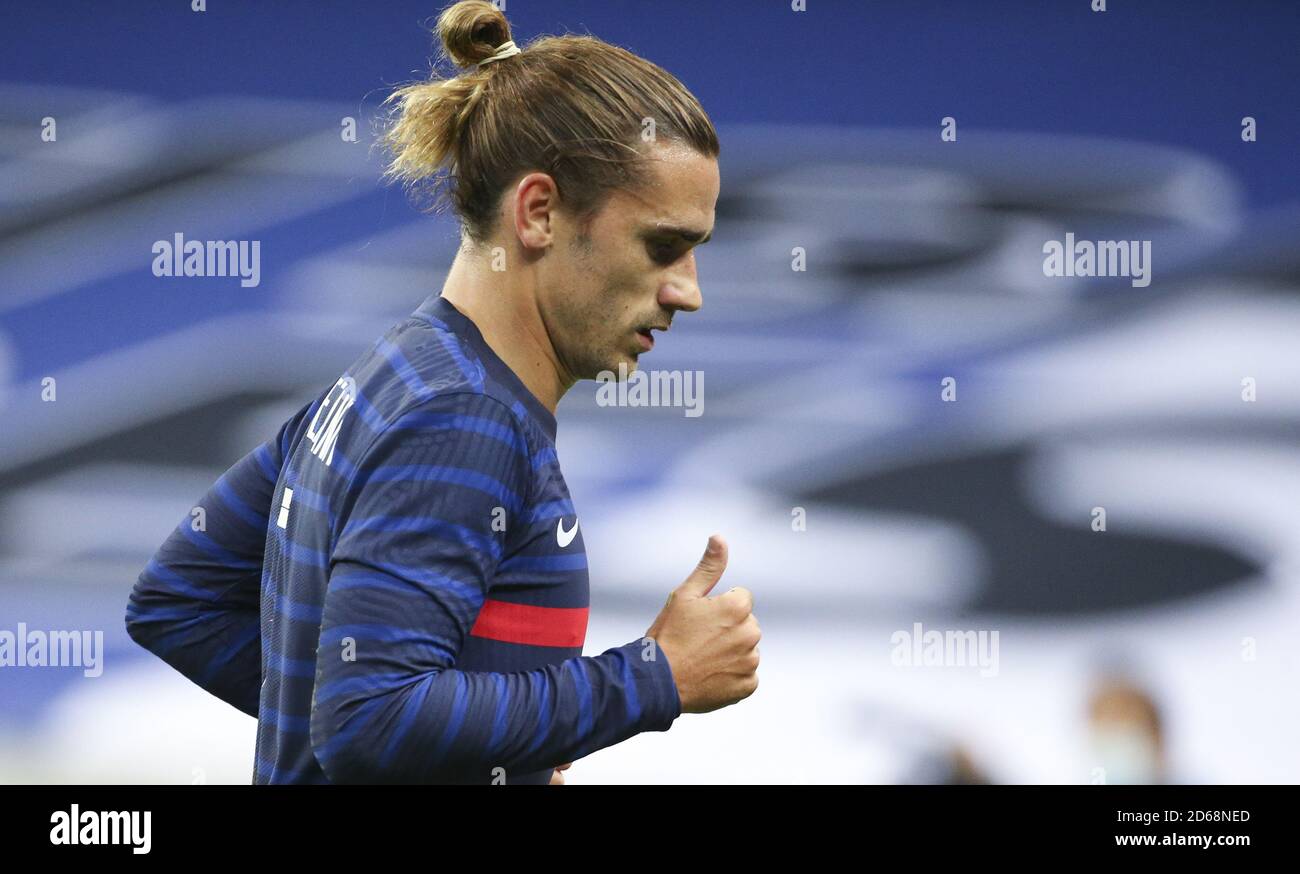 Ntoine Griezmann aus Frankreich während des internationalen Freundschaftsspiels zwischen Frankreich und der Ukraine am 7. Oktober 2020 im Stade de France in Stockfoto