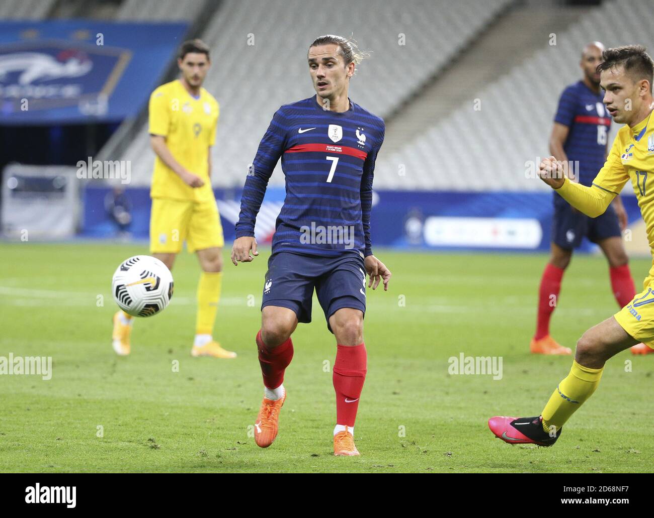 Ntoine Griezmann aus Frankreich während des internationalen Freundschaftsspiels zwischen Frankreich und der Ukraine am 7. Oktober 2020 im Stade de France in Stockfoto